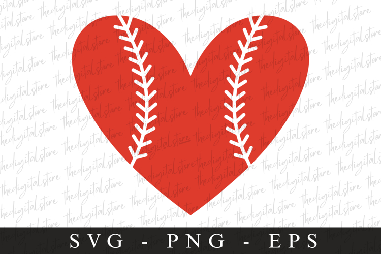 Baseball heart SVG | Sports Svg | Game day svg