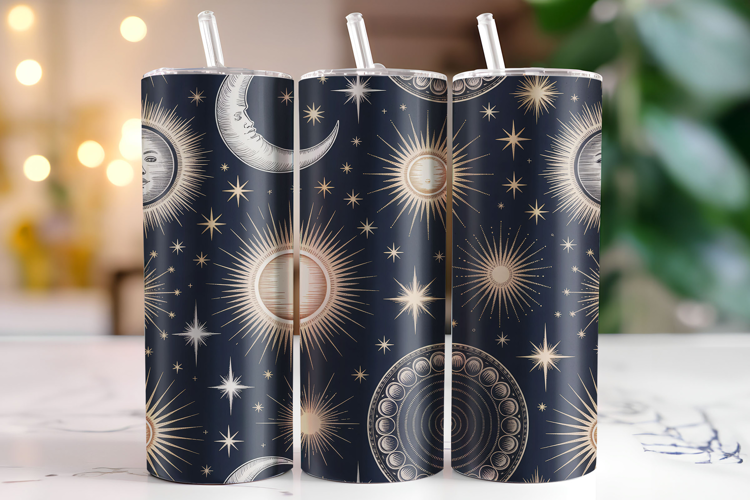 Moon Stars Tumbler Wrap | Sublimation | Tumblers