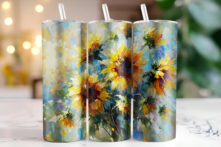 Sunflower Tumbler Wrap | Sublimation | Tumblers
