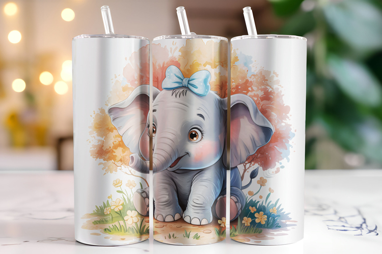 Elephant Tumbler Wrap | Sublimation | Tumblers