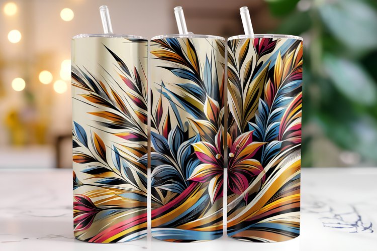Flowers Tumbler Wrap | Sublimation | Tumblers example image 1