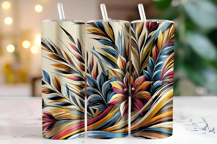 Flowers Tumbler Wrap | Sublimation | Tumblers