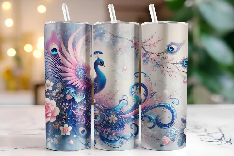 Peacock Tumbler Wrap | Sublimation | Tumblers