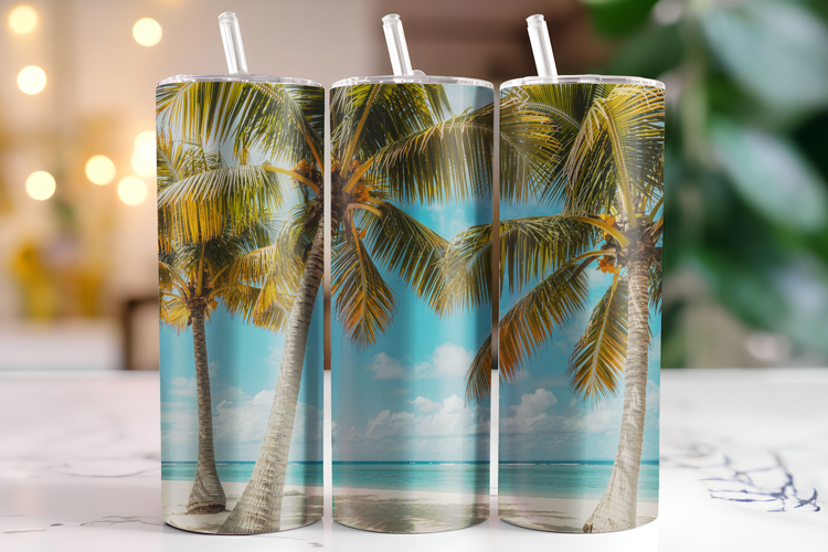 Beach Tumbler Wrap | Sublimation | Tumblers