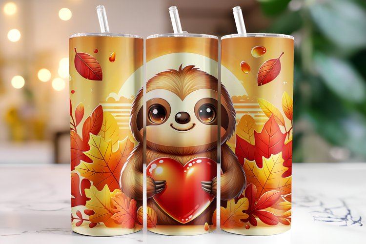 Sloth Tumbler Wrap | Sublimation | Tumblers example image 1