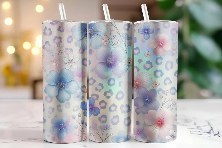 Flowers Tumbler Wrap | Sublimation | Tumblers