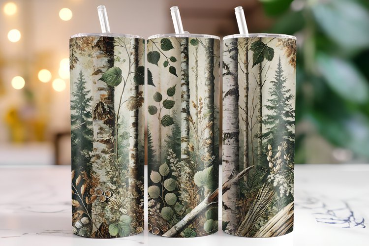 Trees 20oz Tumbler Wrap Sublimation example image 1