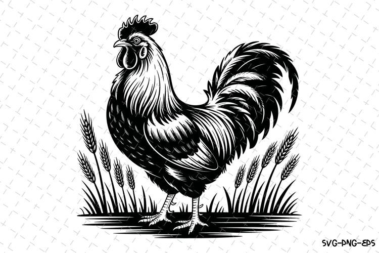 Rooster Svg Design | Svg Cut Files | Digital Download