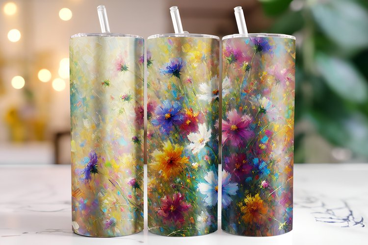 Flowers Tumbler Wrap | Sublimation | Tumblers