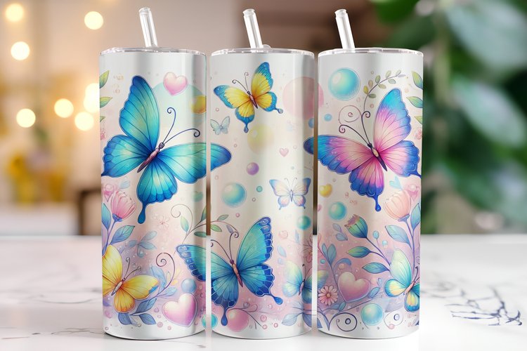 Butterflies Tumbler Wrap | Sublimation | Tumblers