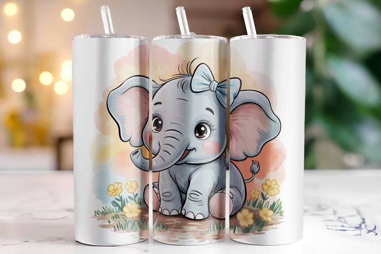 Elephant Tumbler Wrap | Sublimation | Tumblers