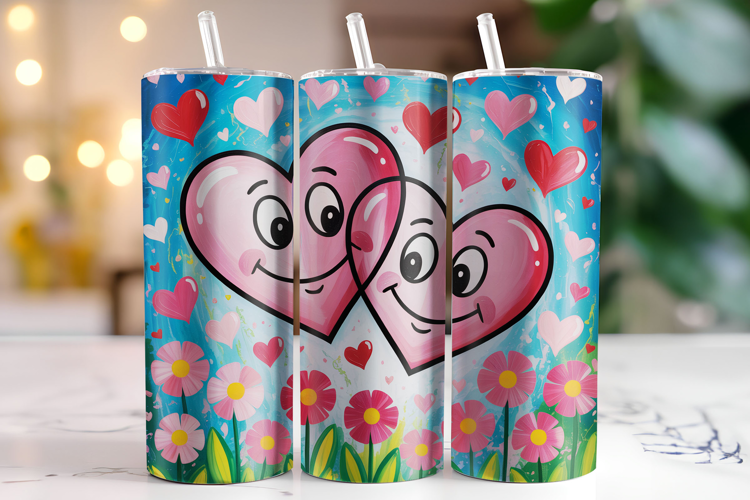Hearts Tumbler Wrap | Sublimation | Tumblers