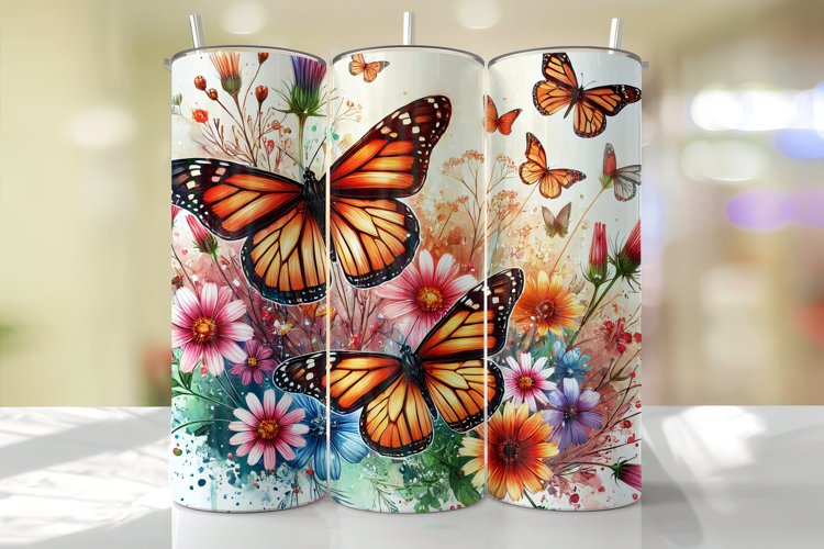Butterflies Tumbler Wrap | Sublimation | Tumblers