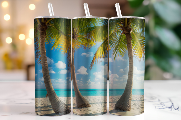 Beach Tumbler Wrap | Sublimation | Tumblers