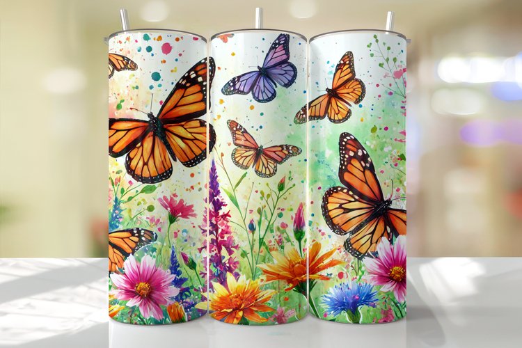 Butterflies Tumbler Wrap | Sublimation | Tumblers