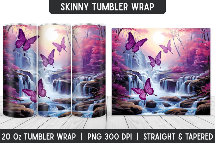 Tumbler Sublimation Wrap | 3D Sublimation | Skinny Tumbler example image 1