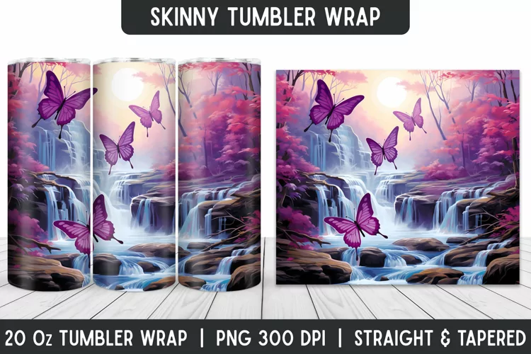 Tumbler Sublimation Wrap | 3D Sublimation | Skinny Tumbler