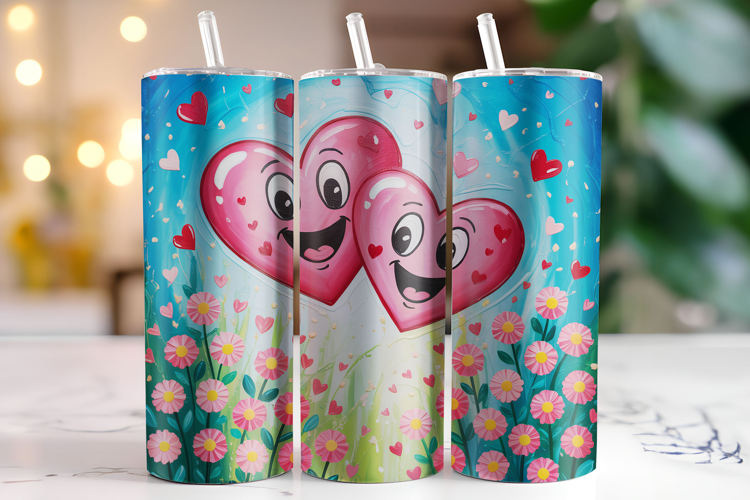 Hearts Tumbler Wrap | Sublimation | Tumblers