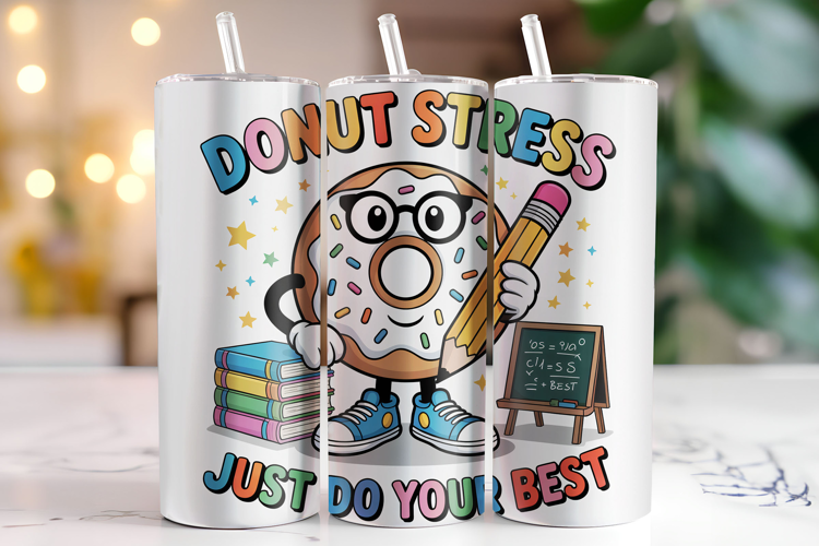 Donut Stress Tumbler Wrap | Sublimation | Tumblers