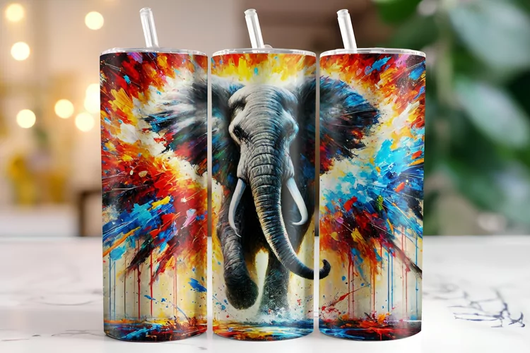 Elephant Tumbler Wrap | Sublimation | Tumblers