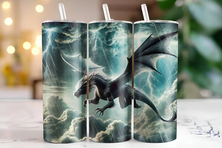 Dragon Tumbler Wrap | Sublimation | Tumblers