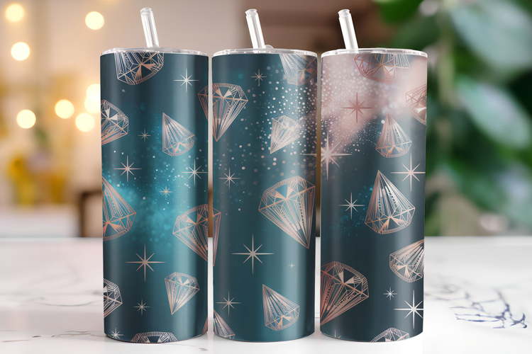 Diamond Tumbler Wrap | Sublimation | Tumblers