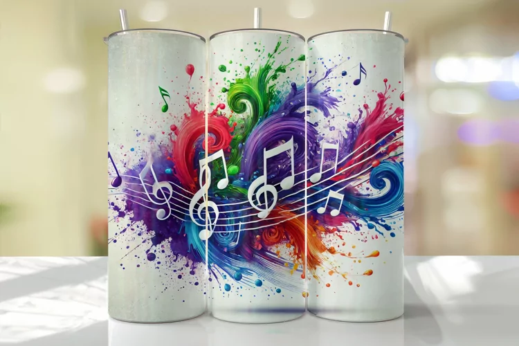 Music Tumbler Wrap | Sublimation | Tumblers