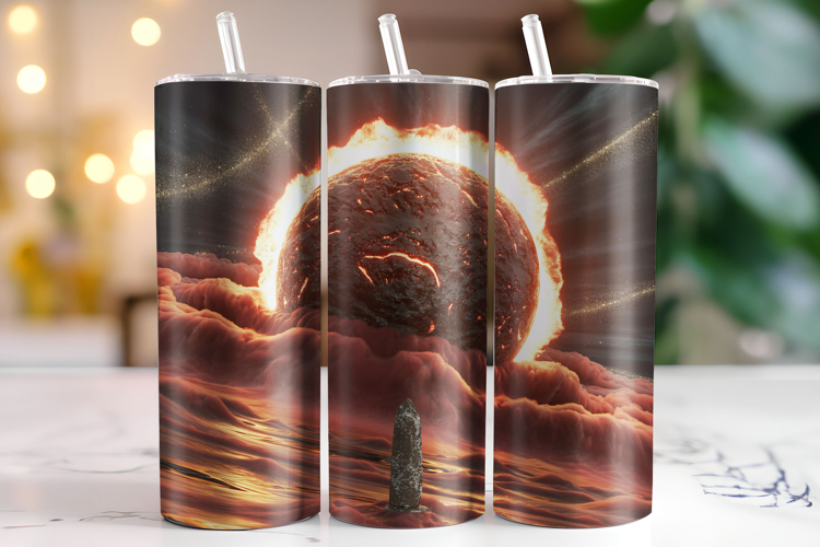 Fire Planet Tumbler Wrap | Sublimation | Tumblers