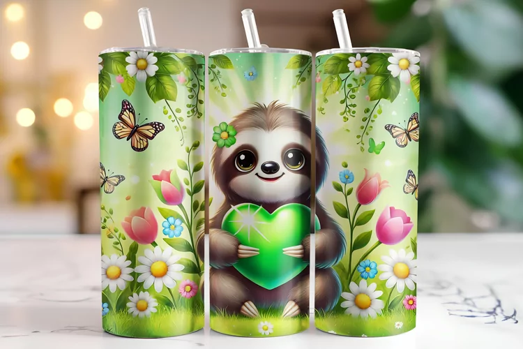 Sloth Tumbler Wrap | Sublimation | Tumblers