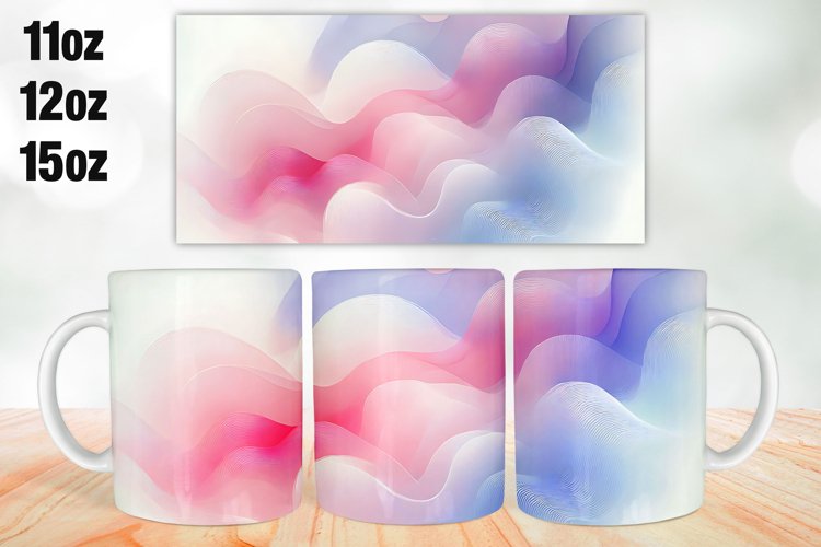 Abstract Mug Wrap Sublimation 11oz, 12oz, 15oz