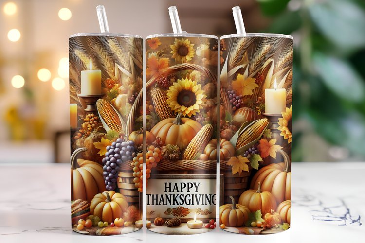Happy thanksgiving Tumbler Wrap | Sublimation | Tumblers