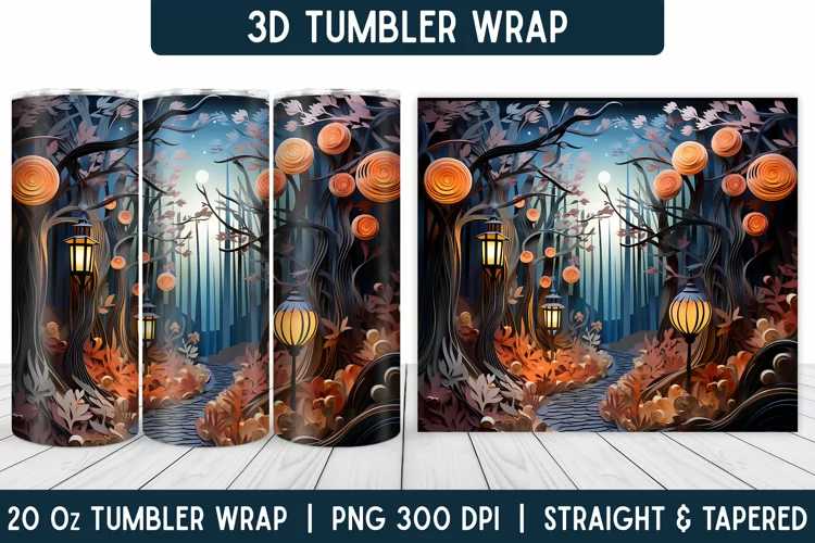 3D Tumbler Wrap | Flower Tumbler | Sublimation Tumbler