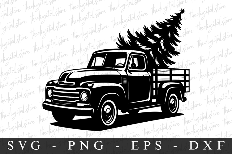 Lorry Christmas Tree Svg | Christmas svg