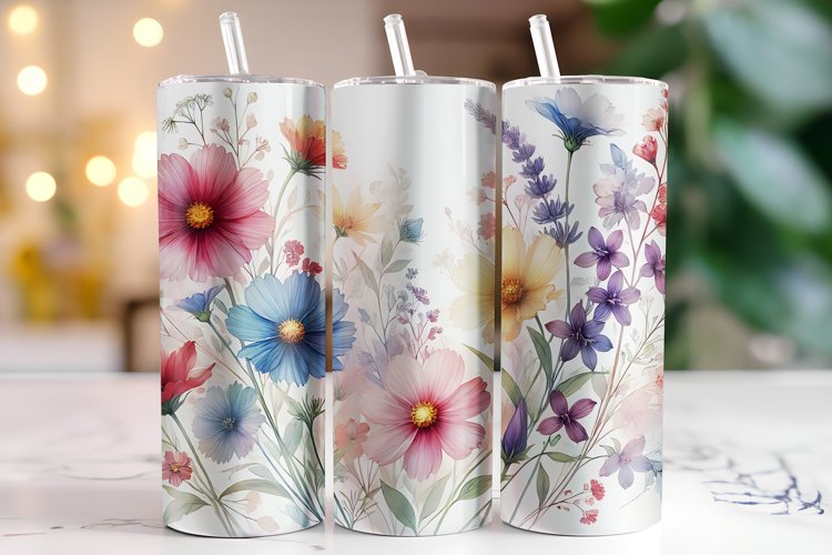 Flowers Tumbler Wrap | Sublimation | Tumblers
