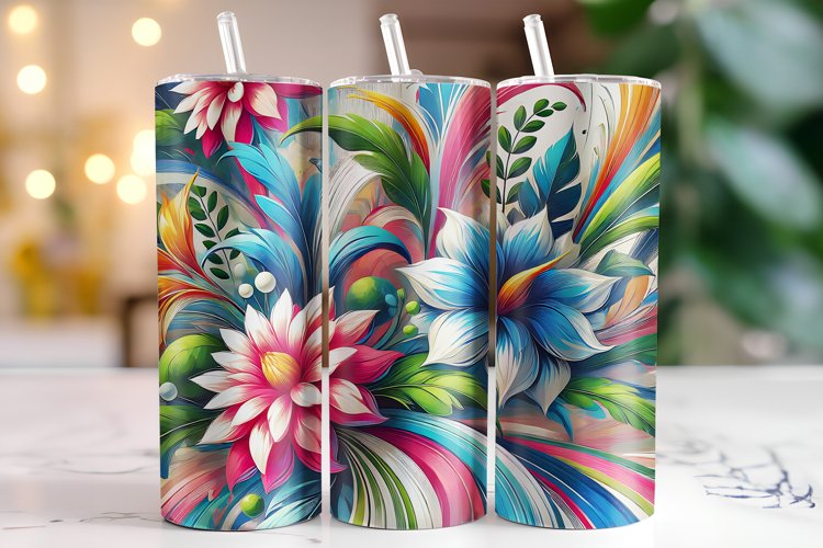 Flowers 20oz Tumbler Wrap Sublimation