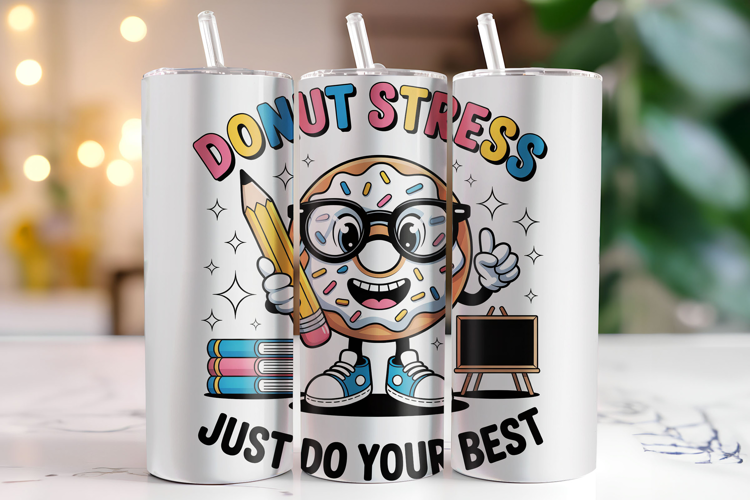 Donut Stress Tumbler Wrap | Sublimation | Tumblers