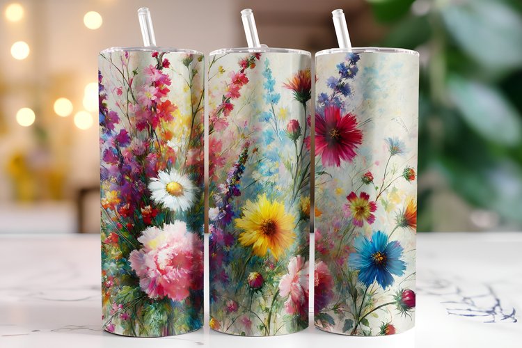 Flowers Tumbler Wrap | Sublimation | Tumblers