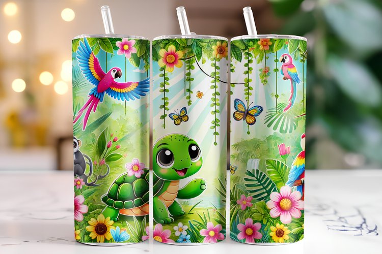 Turtle Tumbler Wrap | Sublimation | Tumblers example image 1
