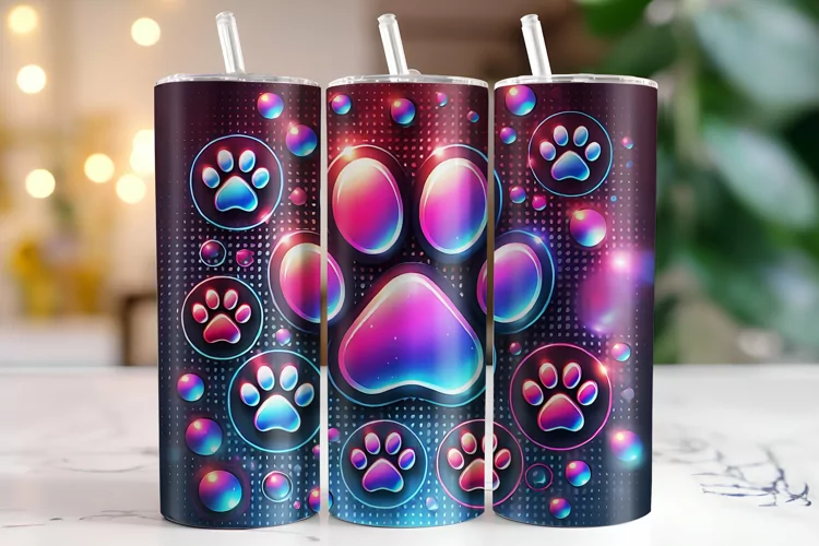Paws Tumbler Wrap | Sublimation | Tumblers