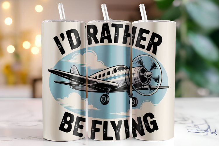 I'd rather be flying Tumbler Wrap | Sublimation | Tumblers