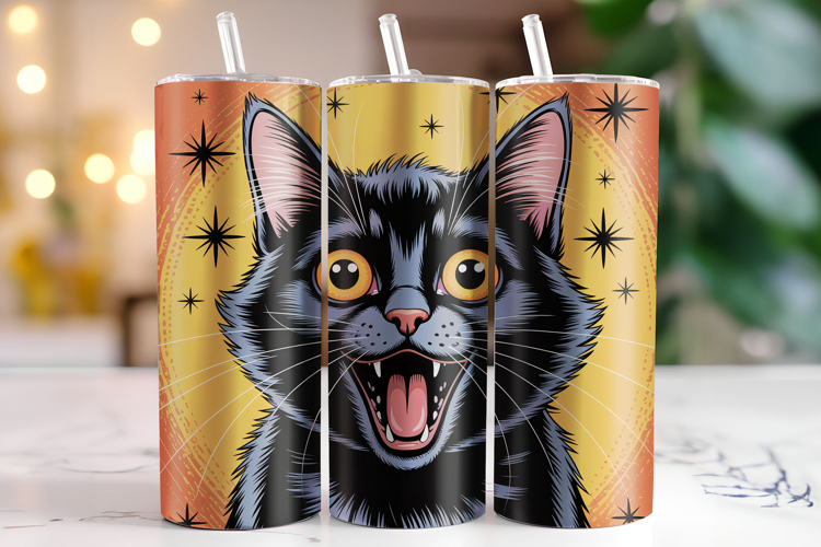 Cat Tumbler Wrap | Sublimation | Tumblers