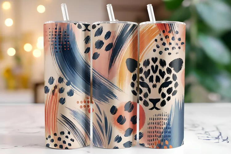 Abstract Leopard Tumbler Wrap | Sublimation | Tumblers
