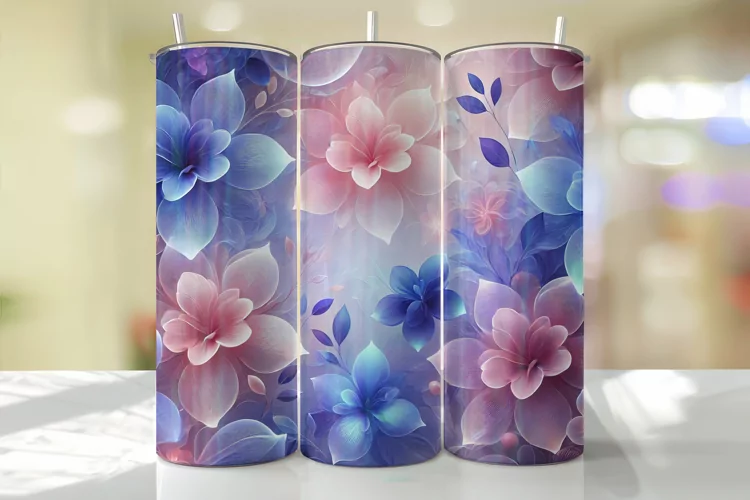 Flowers Tumbler Wrap | Sublimation | Tumblers