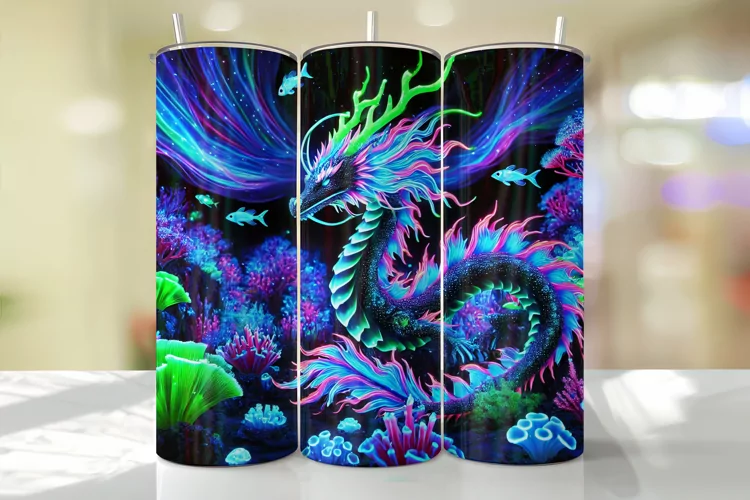 Dragon Tumbler Wrap | Sublimation | Tumblers