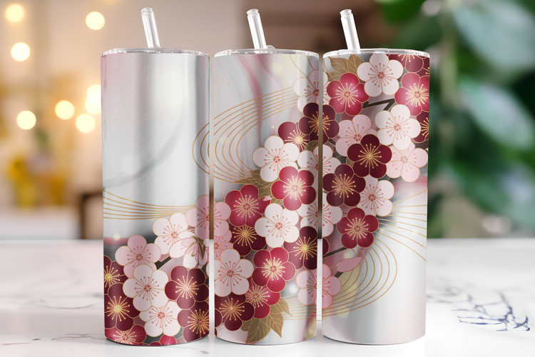 Flowers Tumbler Wrap | Sublimation | Tumblers