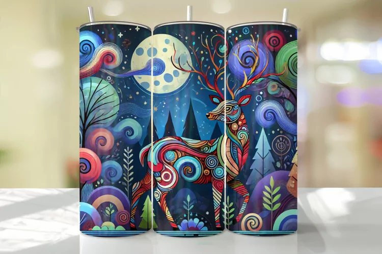 Deer Tumbler Wrap | Sublimation | Tumblers