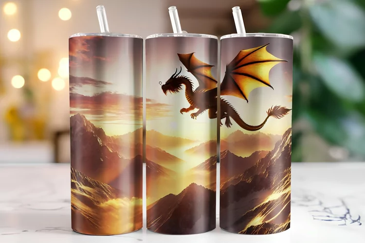 Dragon Tumbler Wrap | Sublimation | Tumblers