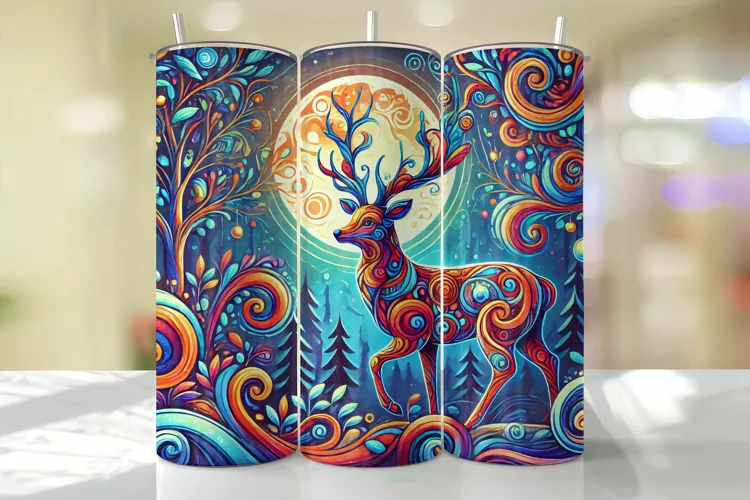 Deer Tumbler Wrap | Sublimation | Tumblers