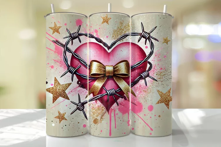 Heart Tumbler Wrap | Sublimation | Tumblers