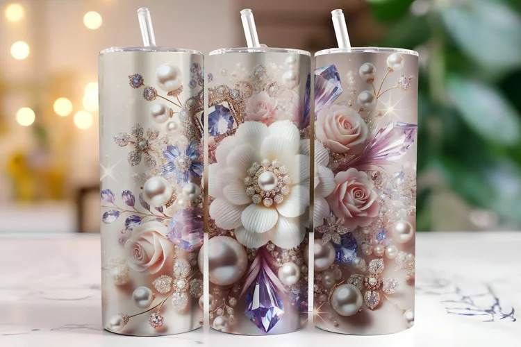 Flowers Tumbler Wrap | Sublimation | Tumblers